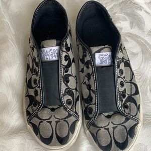 Coach laceless sneakers black